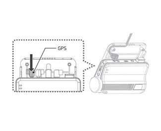 After connecting the GPS cable to the X10/X11 (not required for the X10-PRO/FX/QX/X30 Series), place the cable to the first hole from the left.