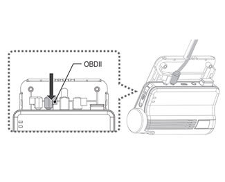 After connecting the optional OBDII x-scanner cable to the X10/X11, place the cable to the second hole position. This is not used on the X10-PRO/FX/QX/X30 Series.