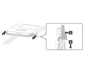 After connecting the cables, place the bottom cover case with the top cover together and push it to the bottom to tighten.